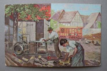 Ansichtskarte AK Köln Deutz 1920er Jahre Reklame Werbung Gasmotoren Fabrik Motorsäge GREIF Maschinen NRW